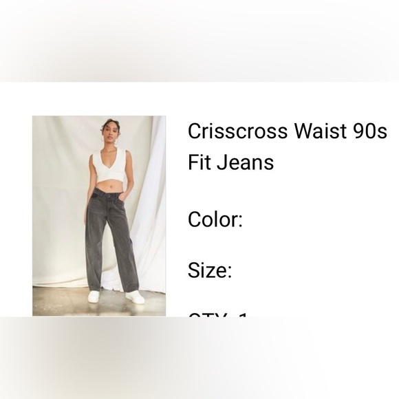 Crisscross Waist 90s Fit Jeans - Picture 8 of 9